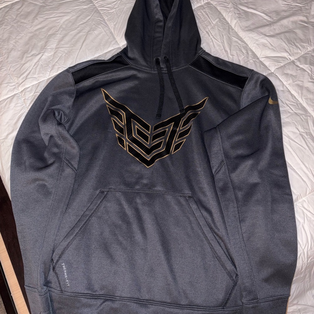 Megatron Nike Gray and Black Therma-Fit Hoodie Medium